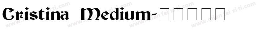 Cristina Medium字体转换